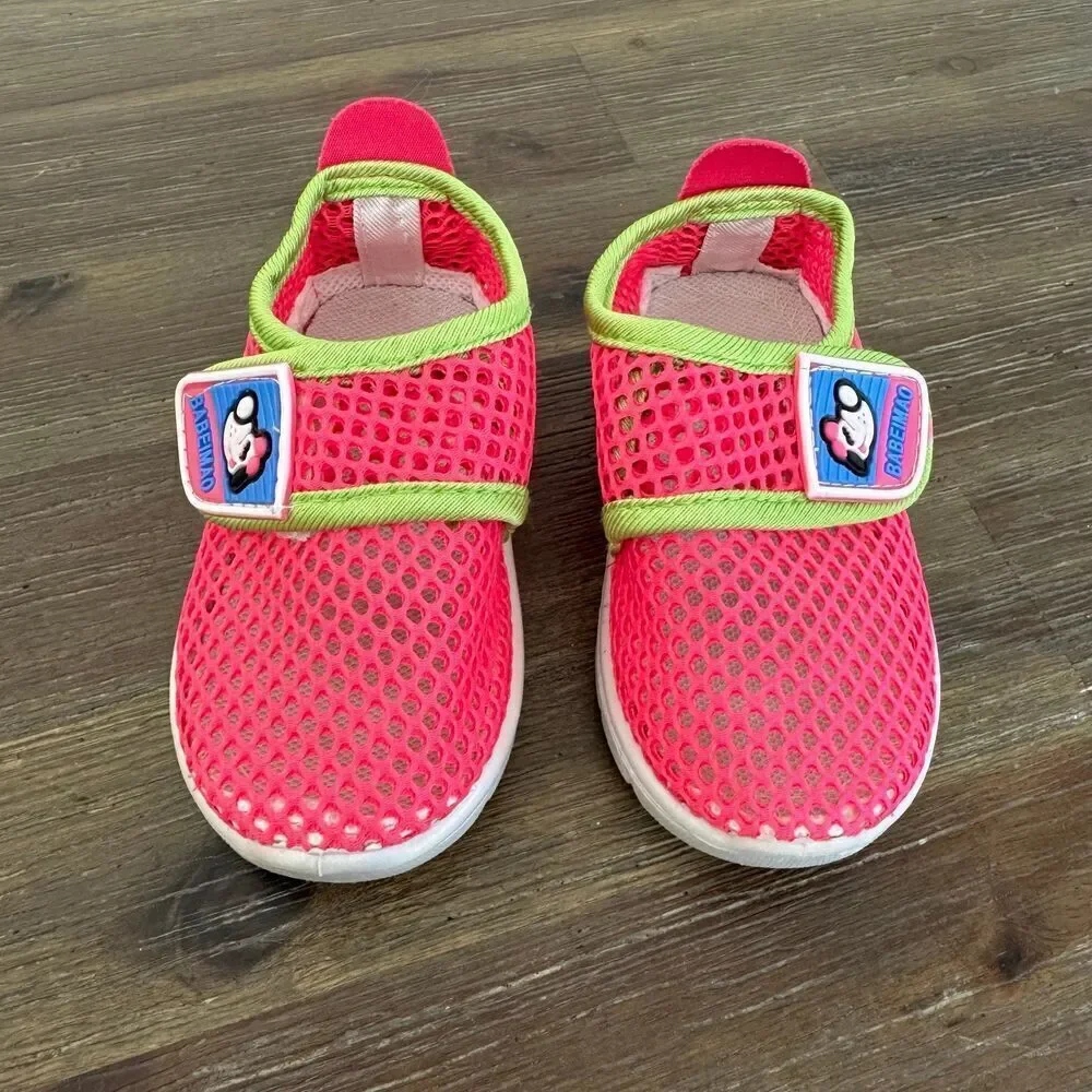 Babeimao Pink Mesh Water shoes Baby girls size 21 / 5.5 - Picture 1 of 7